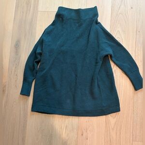 Free People Deep Green Cowl Neck Sweater Dress